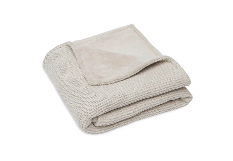 Dekentje Basic knit fleece: nougat