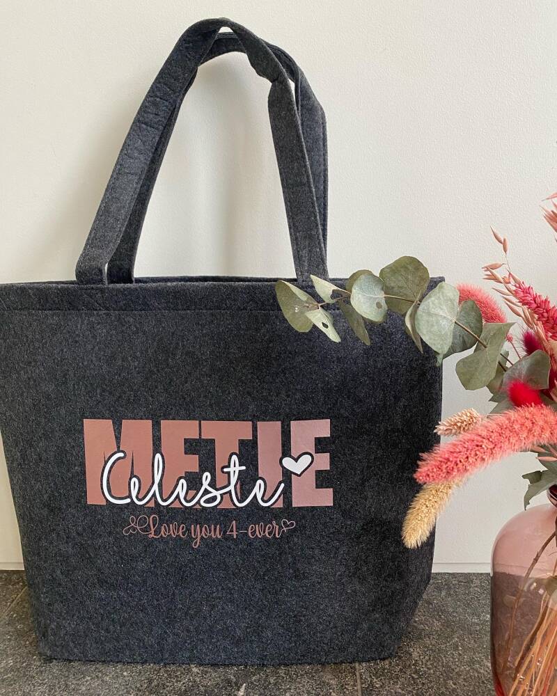 Shopper groot model met namen