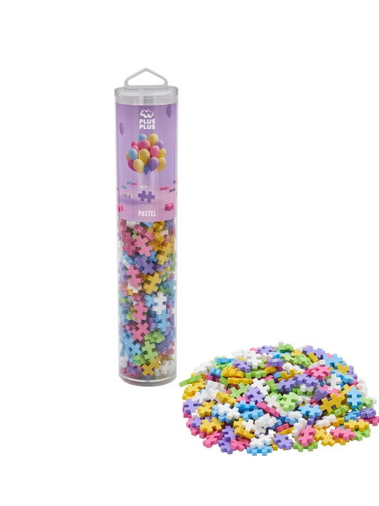 Bouwstenen, Tube Pastelkleurenmix, 240 stuks - Plus Plus