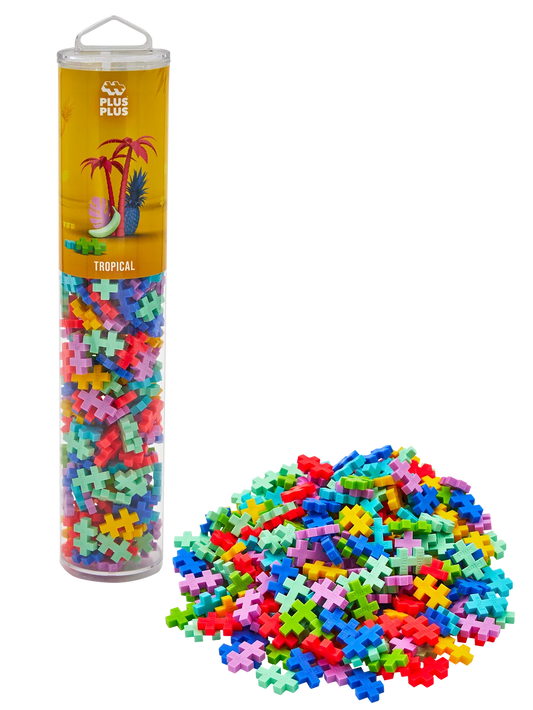 Bouwstenen, Tube Tropical, 240 stuks - Plus Plus