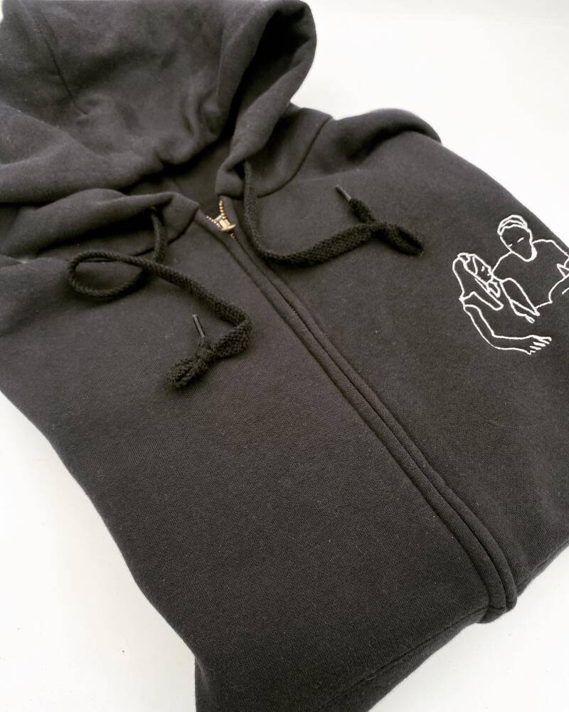 Geborduurde hoodie man/vrouw