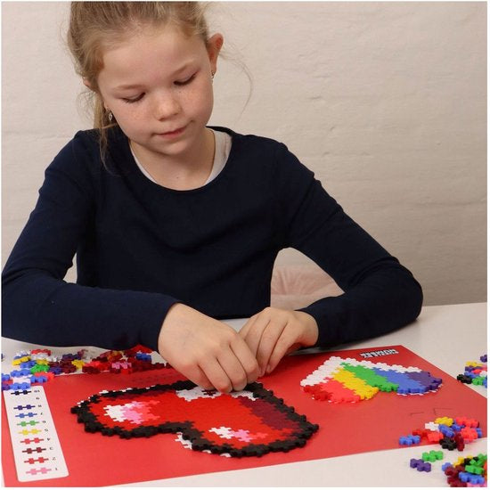 Bouwstenen - puzzle by number - hearts