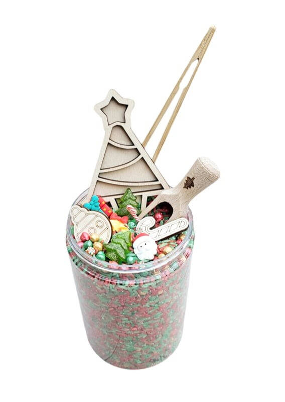 Sensoryfun: Pour and play: Kerst