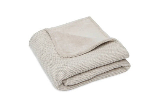 Dekentje Basic knit fleece: nougat