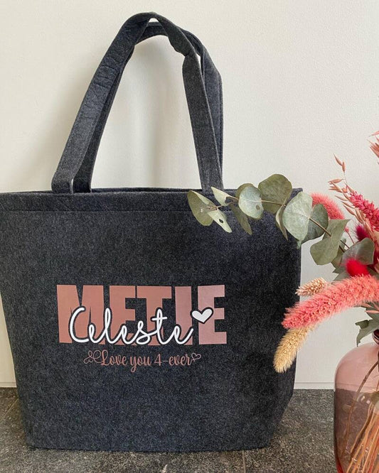 Shopper groot model met namen