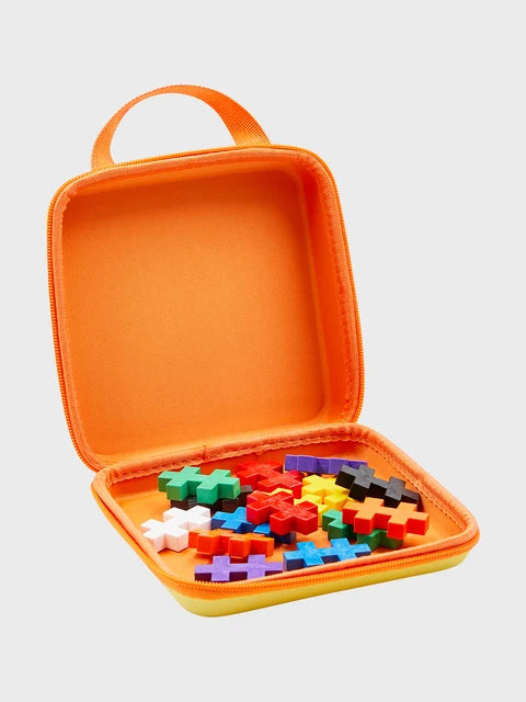 PlusPlus Big Gele Reiskoffer met baiskleurenmix 15 stuks