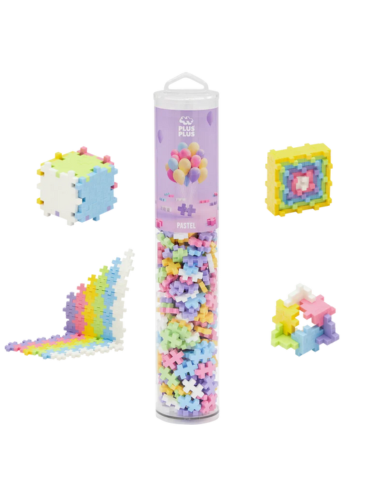 Bouwstenen, Tube Pastelkleurenmix, 240 stuks - Plus Plus