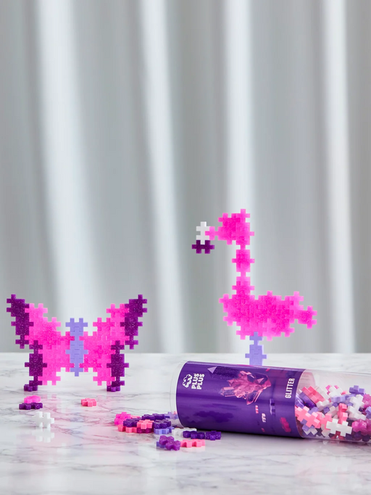Bouwstenen, Tube Glitterkleurenmix, 240 stuks - Plus Plus