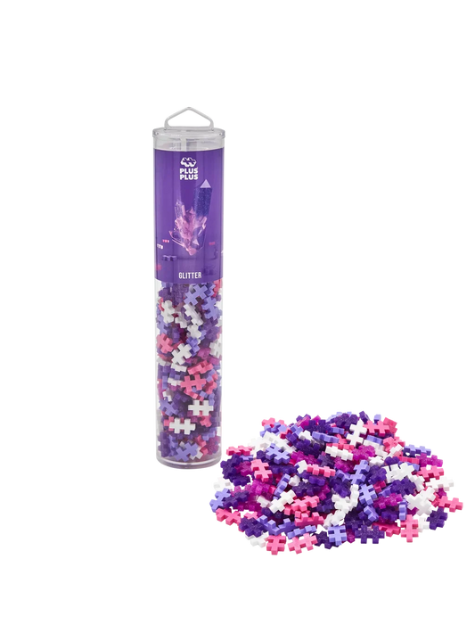 Bouwstenen, Tube Glitterkleurenmix, 240 stuks - Plus Plus