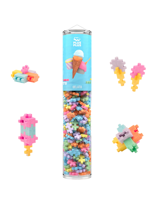 Bouwstenen, Tube Gelato kleurenmix, 240 stuks - Plus Plus