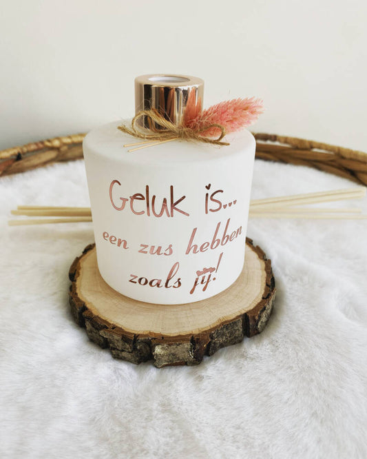 Huisparfum groot model: Geluk is… 💗