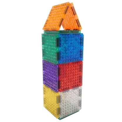 Cleverclixx - Magnetische Tegels Brick Tiles Intense | 16-delige Bouwset