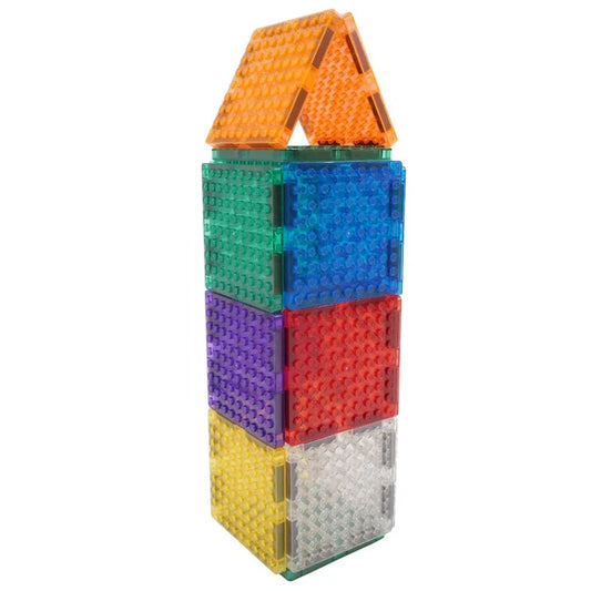 Cleverclixx - Magnetische Tegels Brick Tiles Intense | 16-delige Bouwset
