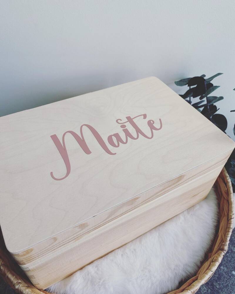 Houten kist met klapdeksel