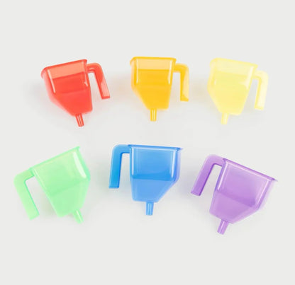 TickiT Set van 6 transparante trechters
