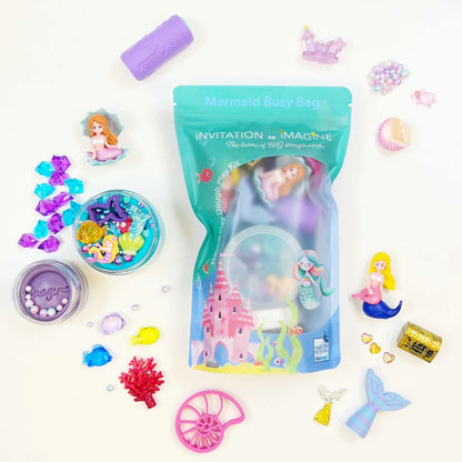 Mermaid Busy Bag - sensorisch speelset met natuurlijke speelklei