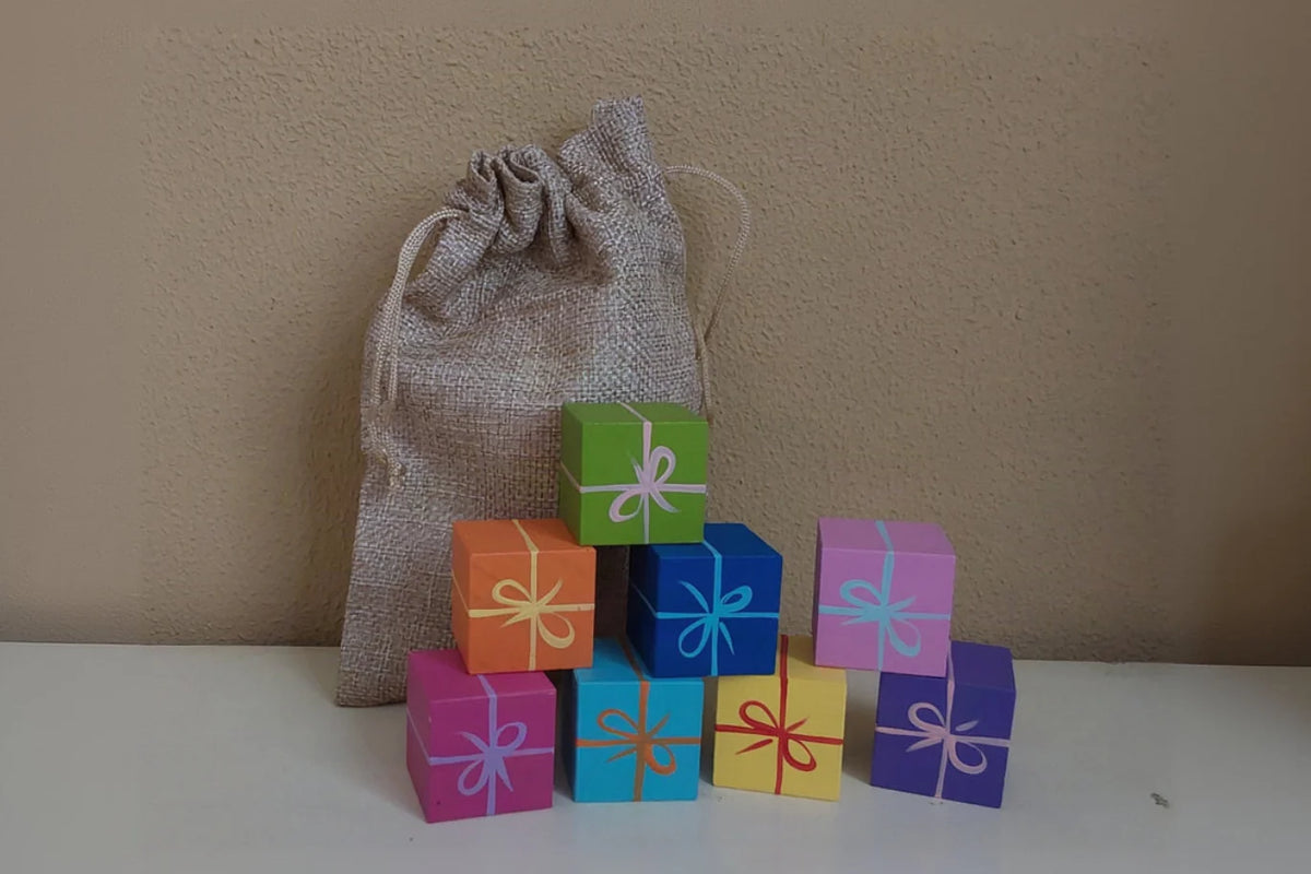 Houten cadeaublokjes (per stuk)
