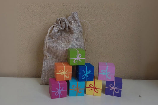 Houten cadeaublokjes (per stuk)