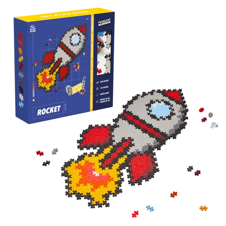 Bouwset Puzzle by Number Raket - 500 stuks