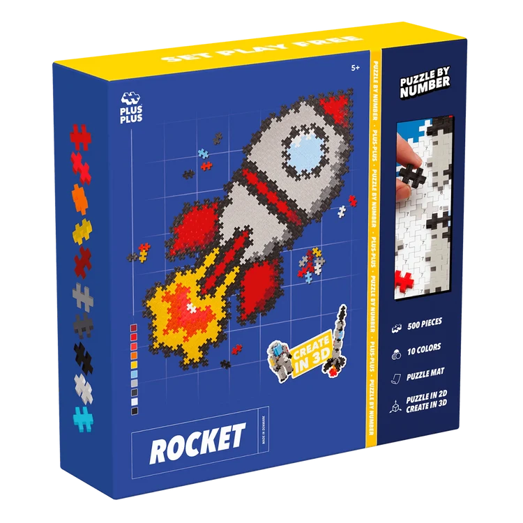 Bouwset Puzzle by Number Raket - 500 stuks