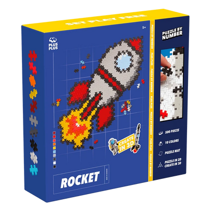 Bouwset Puzzle by Number Raket - 500 stuks