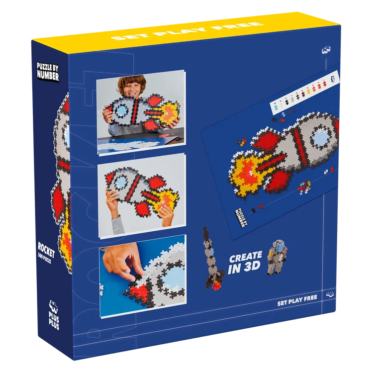 Bouwset Puzzle by Number Raket - 500 stuks