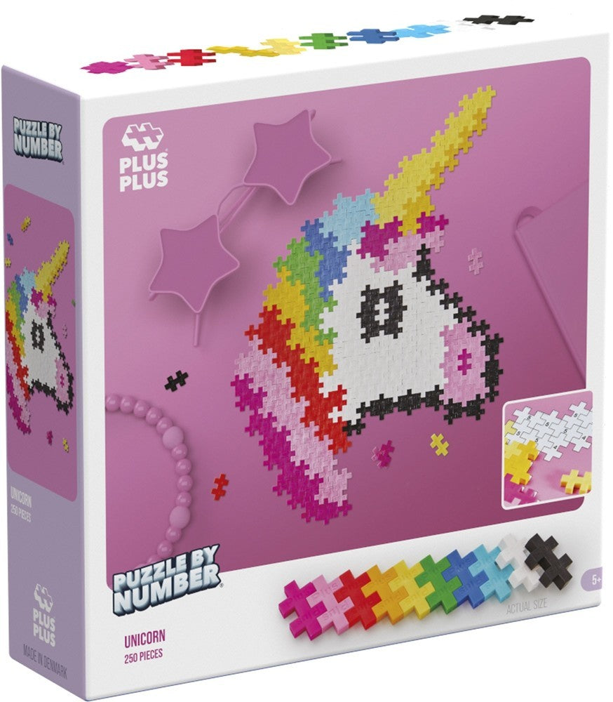 Bouwstenen- puzzle by number- unicorn