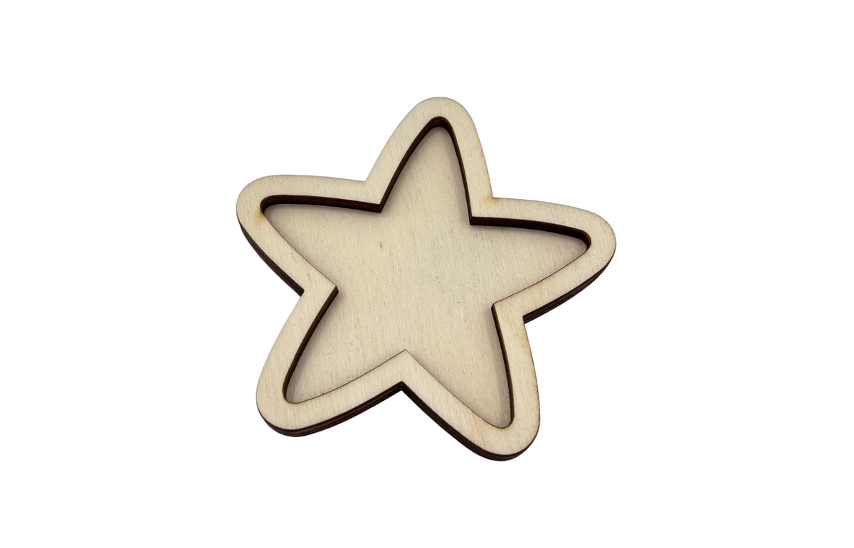 Houten Vulvormen kerst - 4 stuks