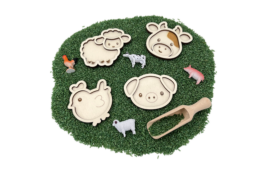 Playso vulvormen boerderijdieren 4 stuks