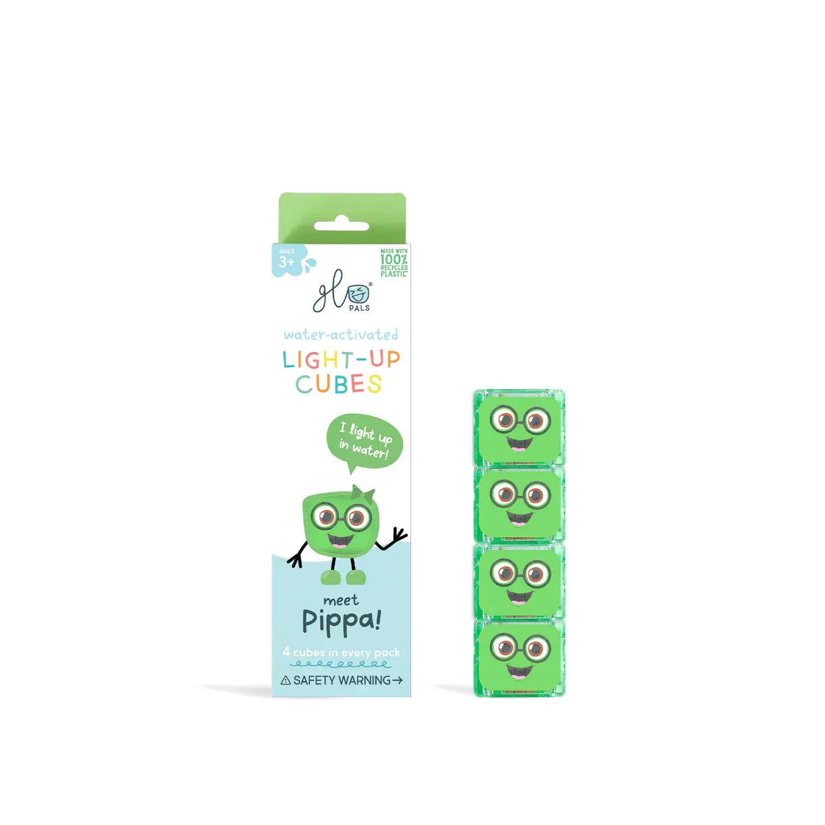 GloPals - light up cubes - Pippa- groen- 4st.