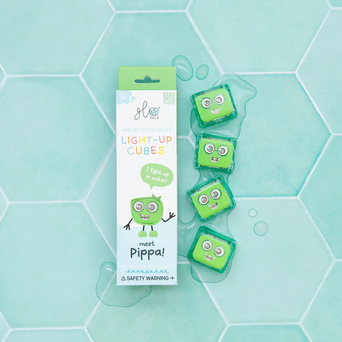 GloPals - light up cubes - Pippa- groen- 4st.