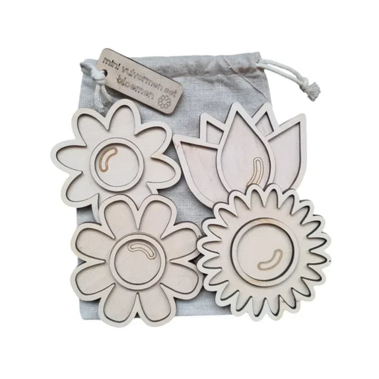 Kiddi vulvormen Mini set bloemen