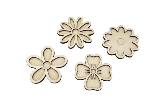 Playso Vulvormen bloemen 4 stuks