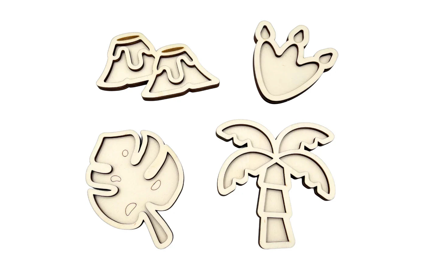Playso vulvormen dino wereld 4 stuks