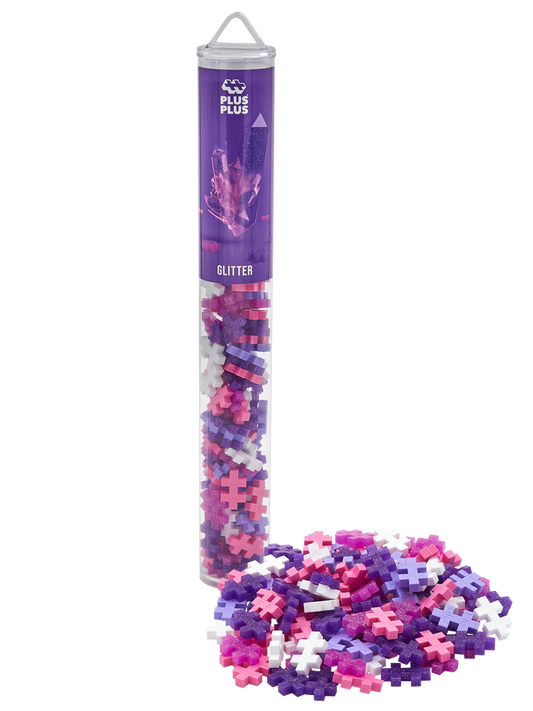 Bouwstenen, Tube glitter, 100 stuks - Plus Plus