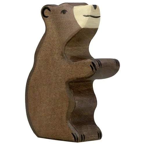 Holztiger Bruine Beer zittend 7cm
