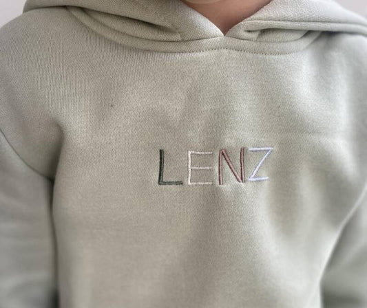 Baby hoodie met borduring