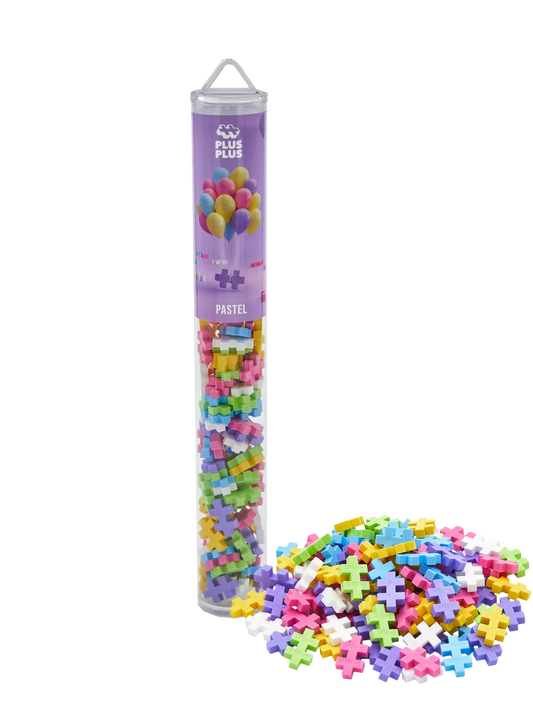 Bouwstenen, Tube pastel, 100 stuks - Plus Plus