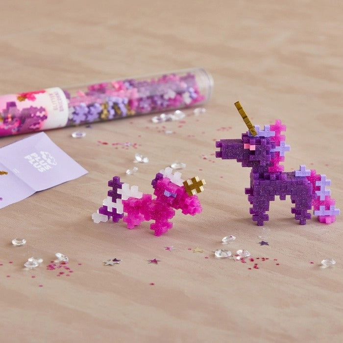 Plus plus glitter unicorn - 100 stukken