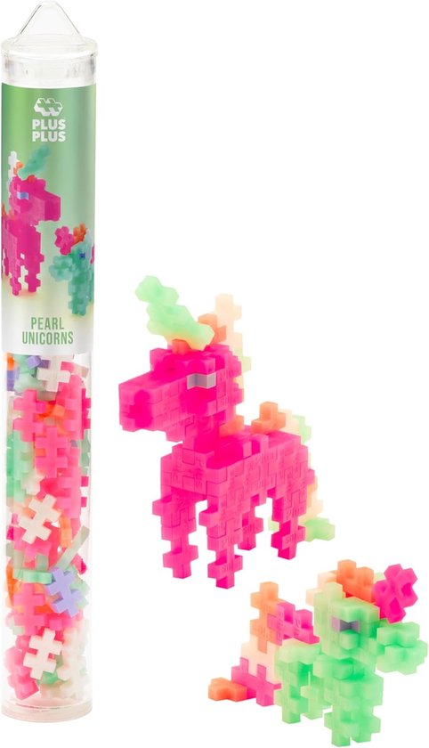 Plus plus Pearl unicorn - 100 stukken