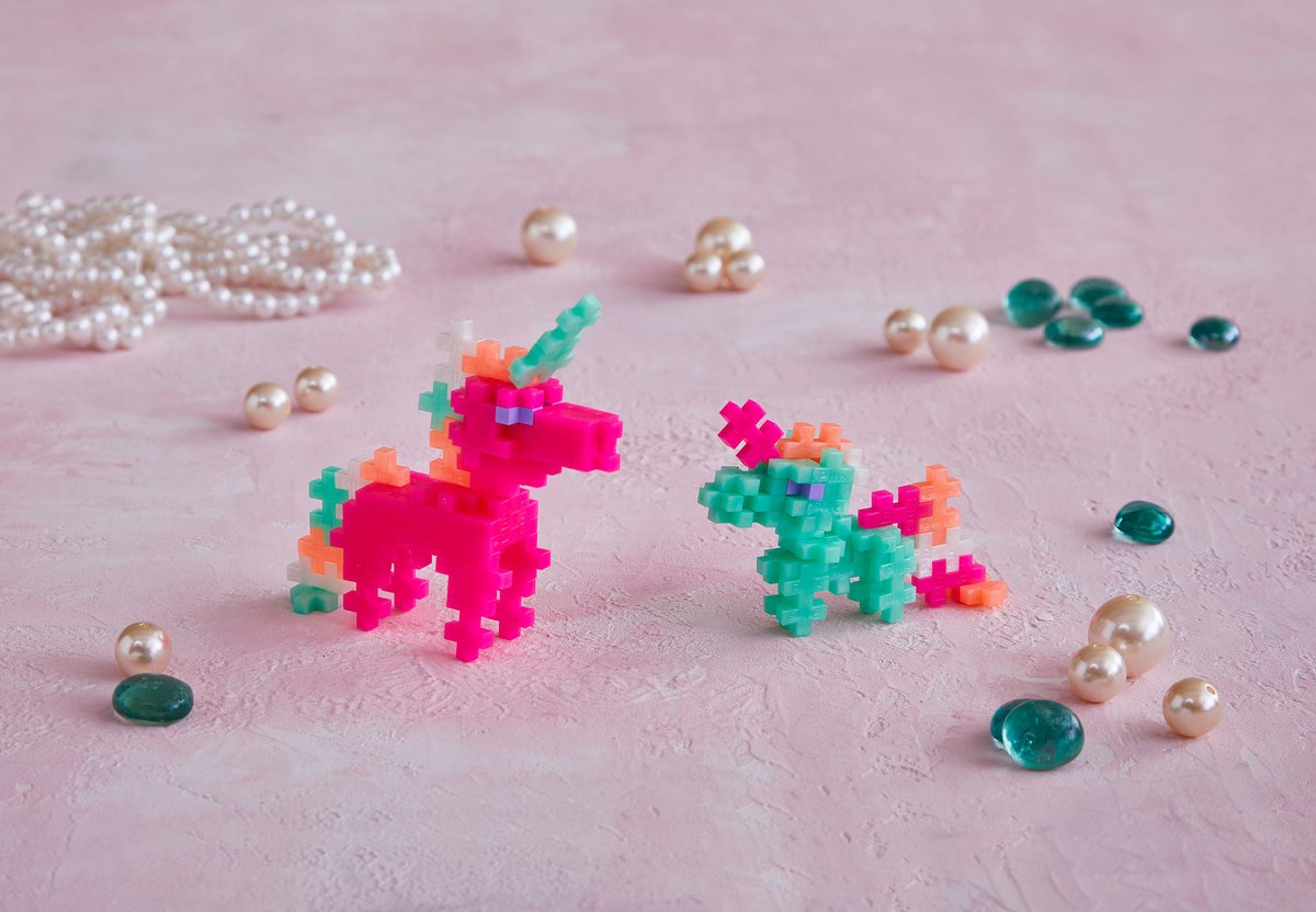 Plus plus Pearl unicorn - 100 stukken